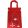 Mikulás táska piros vászon többféle mintával 21x29cm 1db 