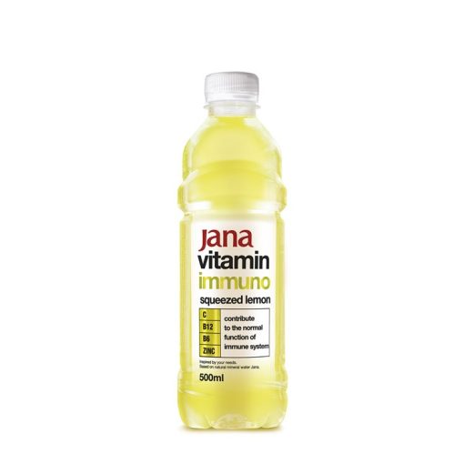 Jana Vitamin Immuno Lemon ízesített vitaminos víz 0,5l 