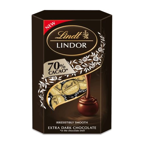 LINDOR 70% kakaótartalmú étcsokoládé praliné 200G