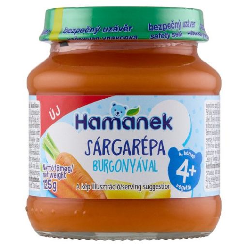 Hamánek sárgarépa burgonyával bébiétel 4 hónapos kor végétől 125g