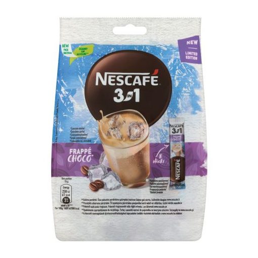 Nescafé 3in1 Classic Frappé csokoládé azonnal oldódó kávéspecialitás 8x16g 128g