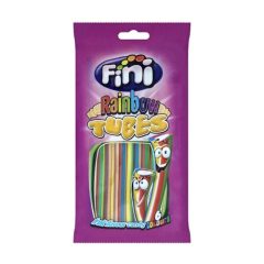 Fini Rainbow tubes  eper ízű gumicukor 90g 
