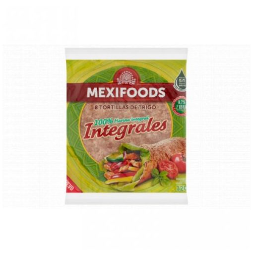 Mexifoods Integrales teljes kiőrlésű tortilla 8db 320g