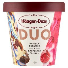   Haagen-Dazs Duo vanília és málnás ízű jégkrém csokoládé és brownie darabkákkal 420ml