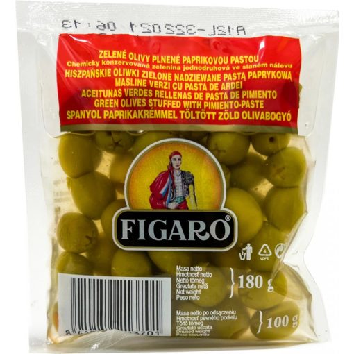 Figaro olivabogyó paprikakrémmel töltve 180g/100g 
