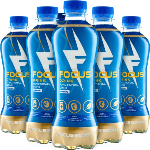 Focus Drink funkcionális szénsavas üdítőital cukorral és édesítőszerrel original  330ml 