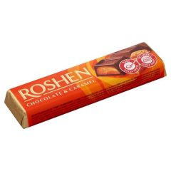   Roshen Chocolate & Caramel tejcsokoládé szelet karamell ízű töltelékkel 30g