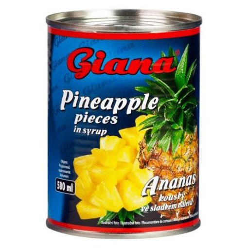 Giana ananász darabok enyhén cukrozott lében 580ml