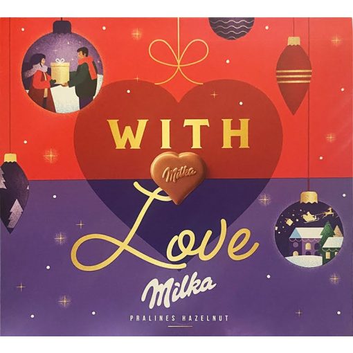 Milka With Love praliné desszert mogyorós krémtöltelékkel 110g 
