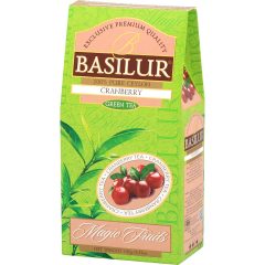   Basilur Magic Fruits Cranberry vörösáfonyás szálas zöld tea 100 g