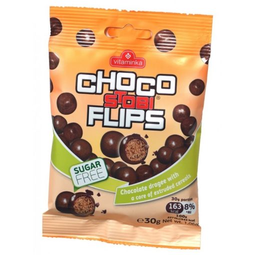 Stobi Choco hozzáadott cukor nélküli csokiba mártott puffasztott kukorica golyók 30g