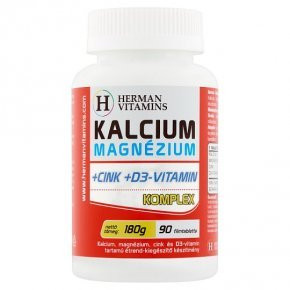 Herman Kalcium magnézium+Cink+D3 vitamin filmtabletta 90db