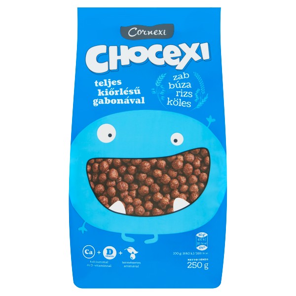 Cornexi Chocexi csokoládés gabona golyó teljes kiőrlésű gabonával 250g